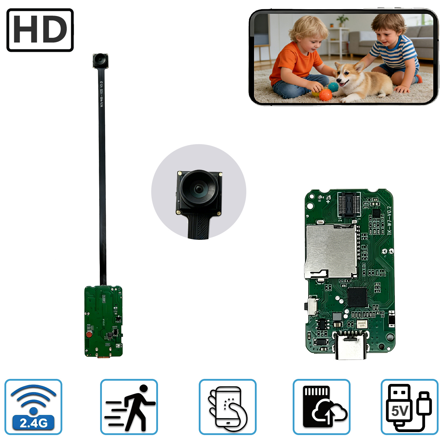 Home Security Recorder - وحدة كاميرا أمن منزلية مدمجة صغيرة