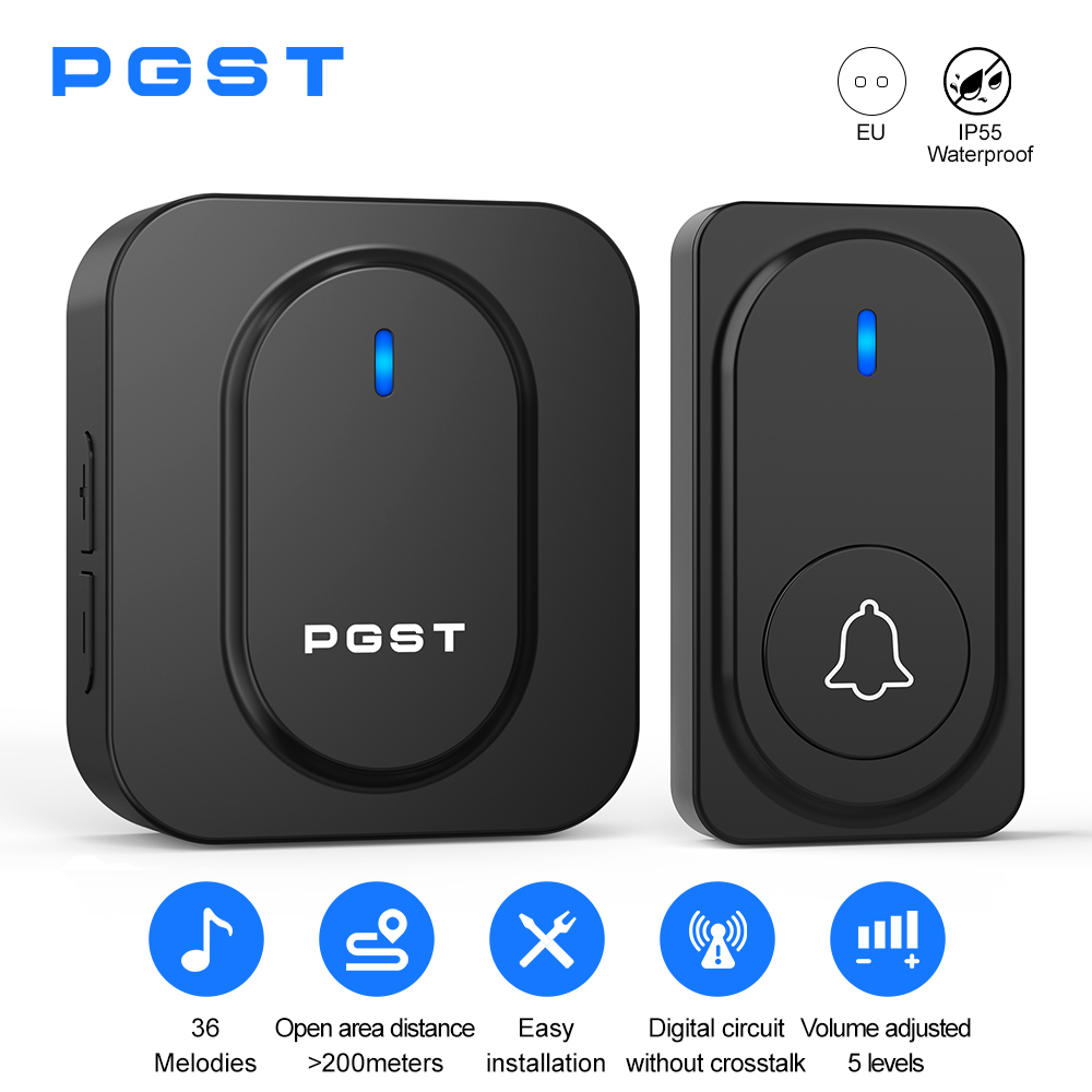 Home Security Diy - جرس باب لاسلكي من PGST مع