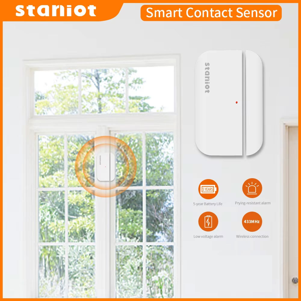 Window Alarm Sensor - Staniot 5-Year عمر البطارية جهاز استشعار