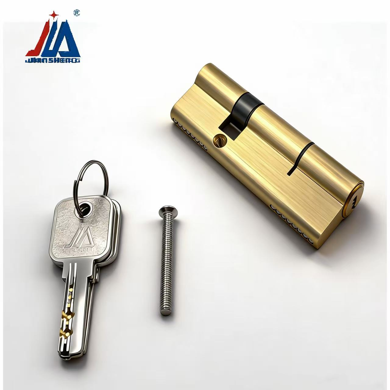 Home Security For Doors - قفل باب نحاسي صلب، قلب قفل