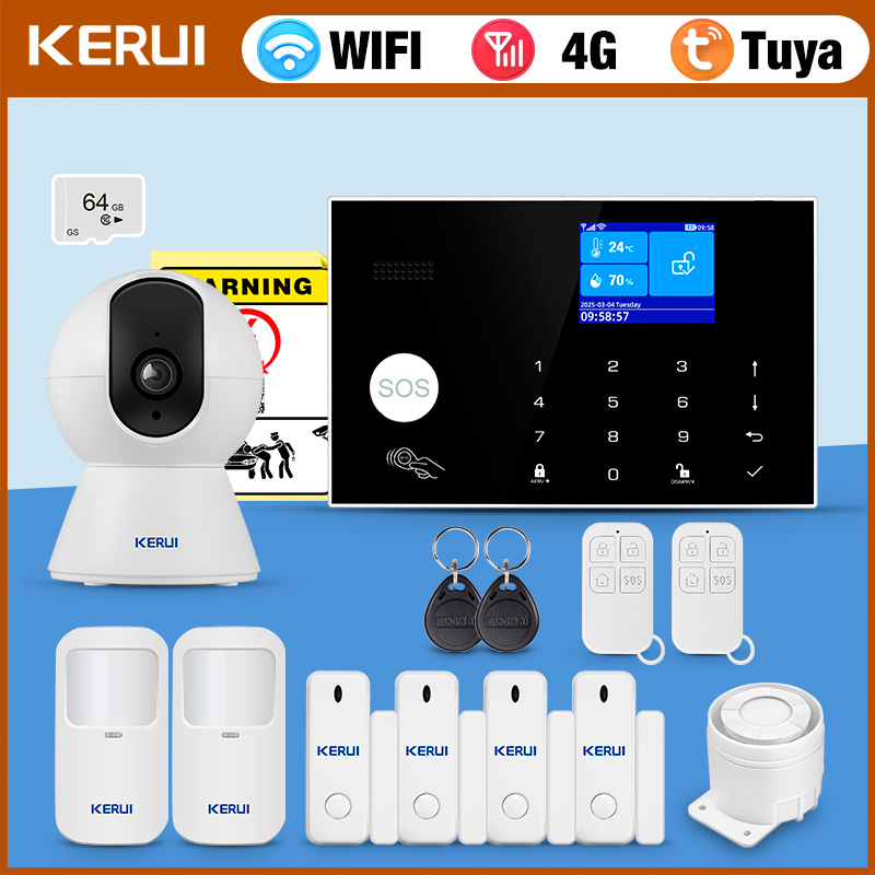 Home Security Zones - نظام إنذار KERUI 4G مع مناطق