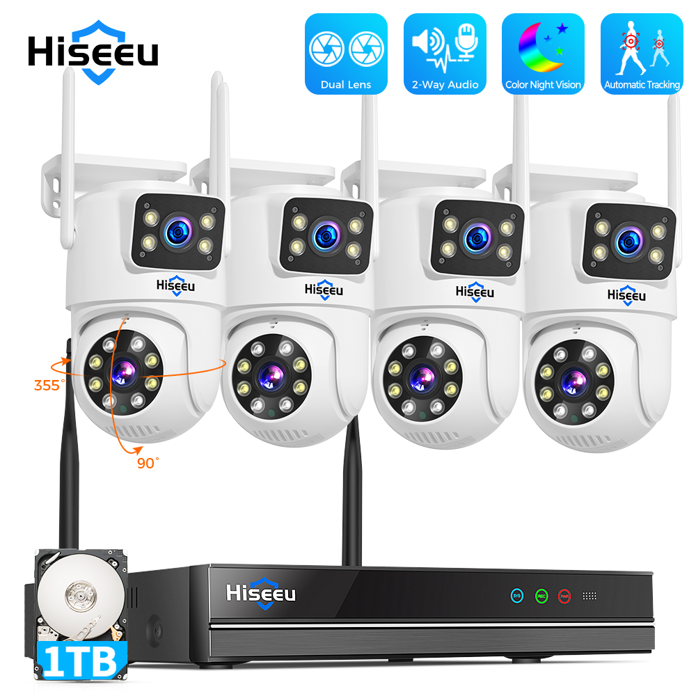 Home Security Video Systems - نظام كاميرات أمان Hiseeu بدقة 6