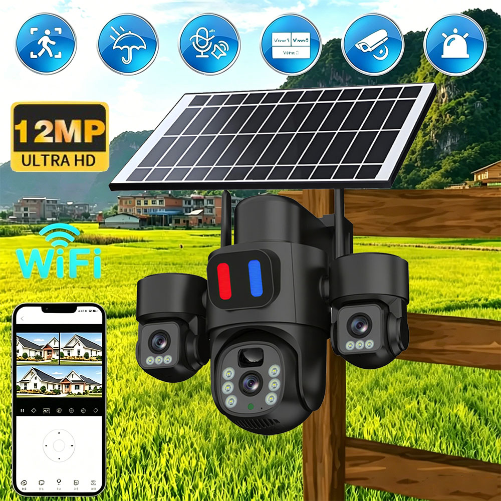 Home Security Wireless Camera - كاميرا مراقبة خارجية تعمل بالطاقة الشمسية