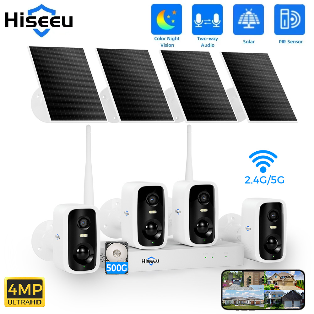 Home Security Video Systems - Hiseeu 10CH NVR 4MP واي فاي