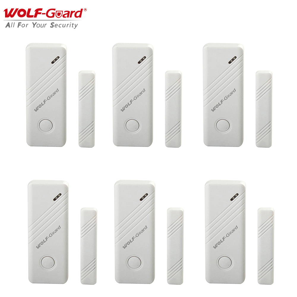Home Security Diy - 6 × Wolf-Guard باب الاتصال اللاسلكي/نافذة