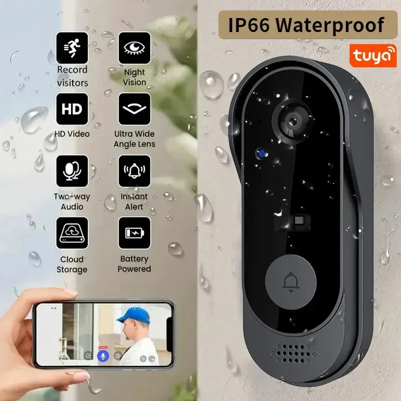 Home Security Bundle - جرس باب ذكي جديد ومتين مع