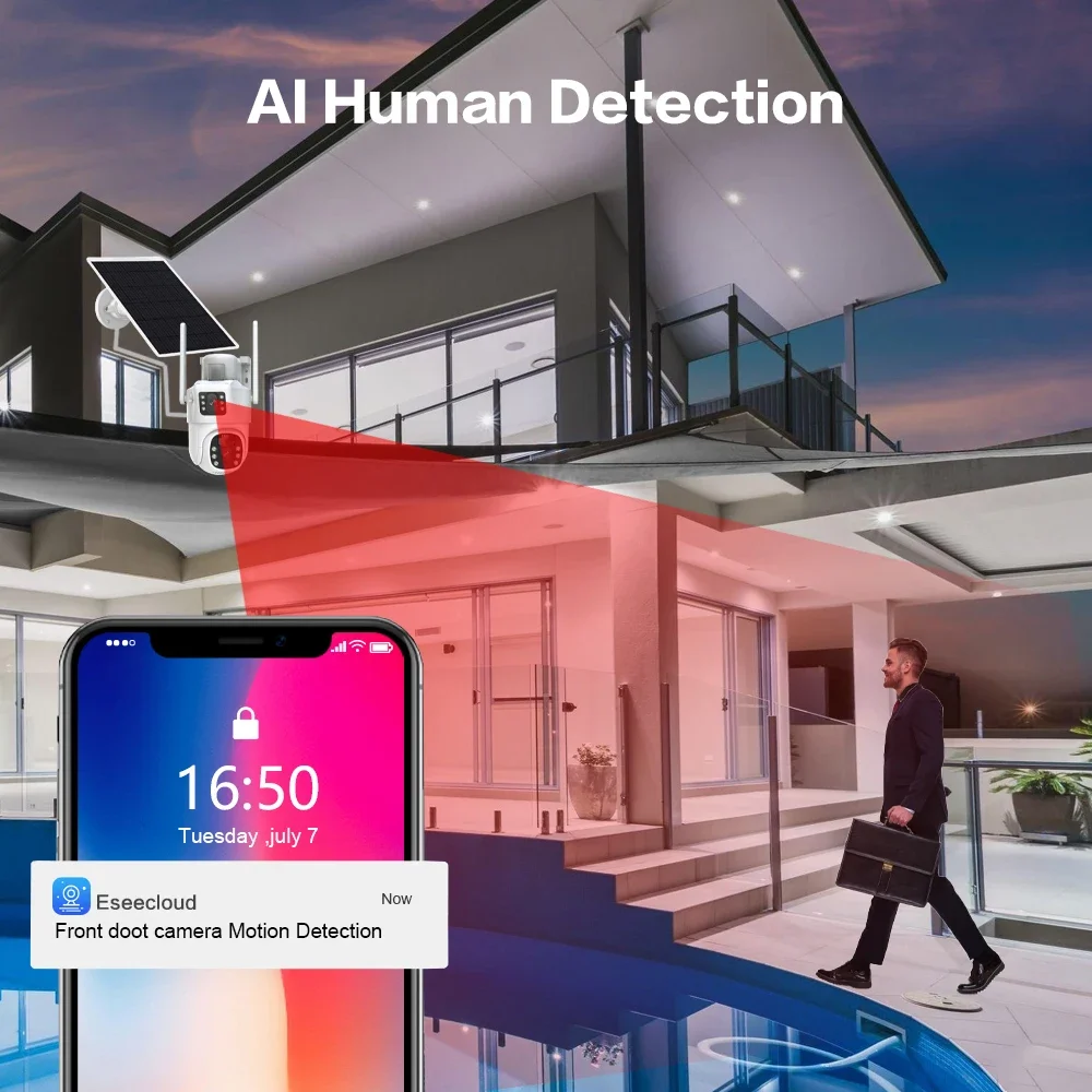 نظام كاميرا CCTV شمسي بعدسة مز - مراجعة Home Security Video Systems وسعره