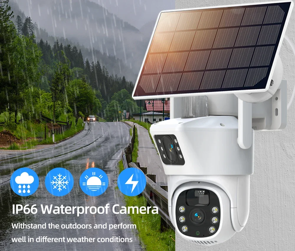 نظام كاميرا CCTV شمسي بعدسة مز - مراجعة Home Security Video Systems وسعره