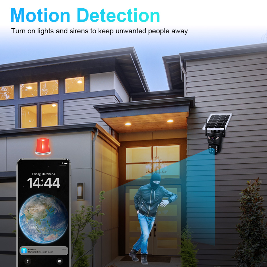 كاميرا KERUI الشمسية بدقة 6 مي - مراجعة Home Security Diy وسعره