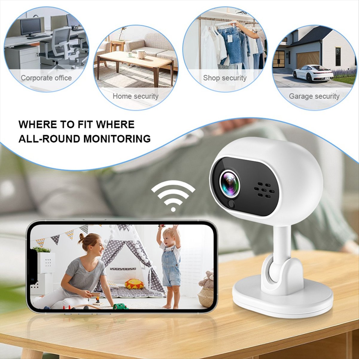 كاميرا واي فاي ذكية صغيرة A4 ب - مراجعة Home Security Indoor Cameras وسعره