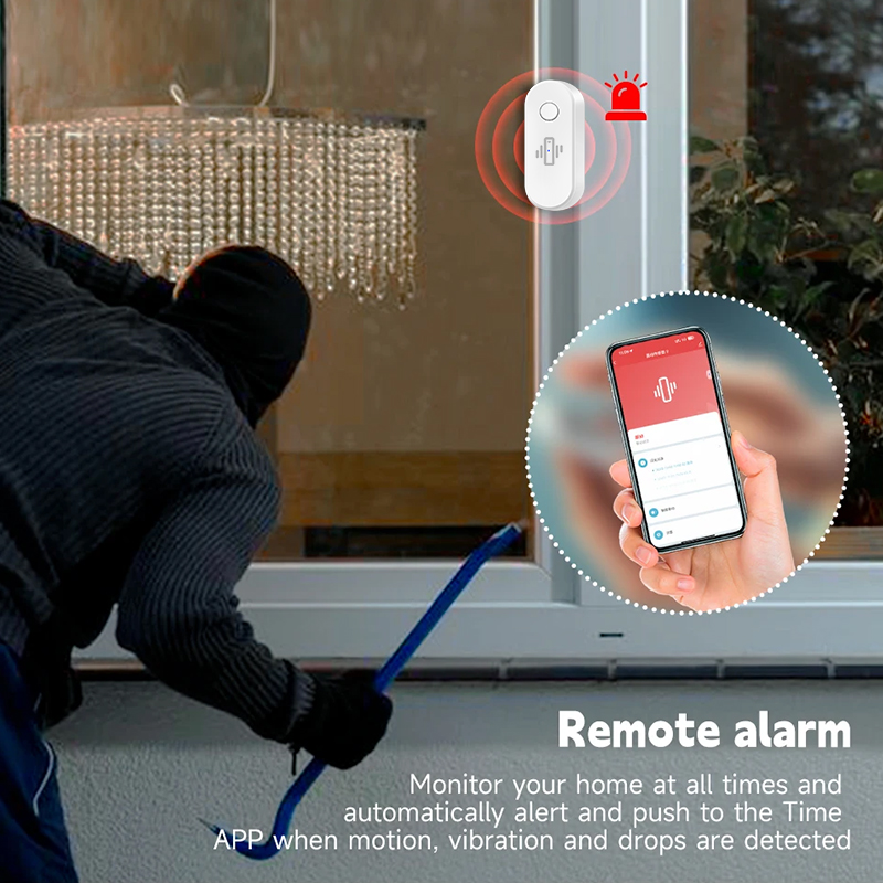 Tuya WiFi كاشف الاهتزاز الزجاج - مراجعة Window Alarm Sensor وسعره