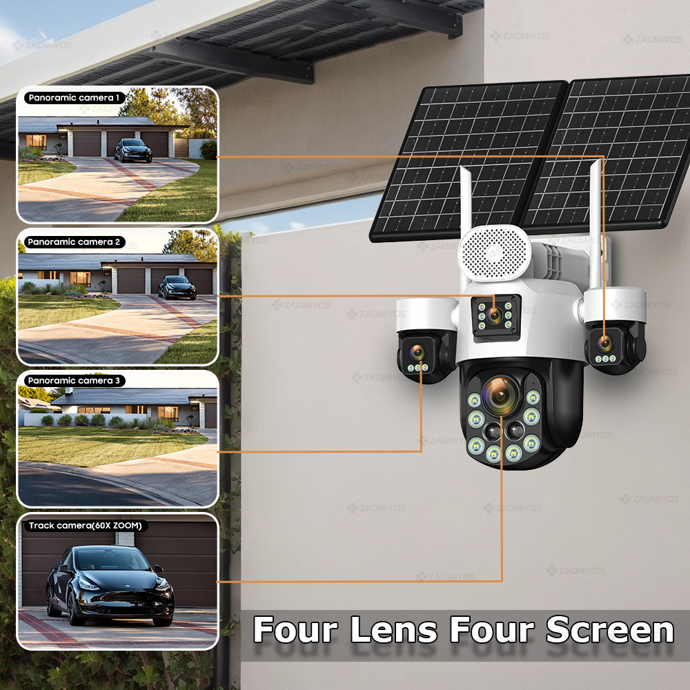 4 عدسات خارجية 360 درجة °   كا - مراجعة Home Security Diy وسعره
