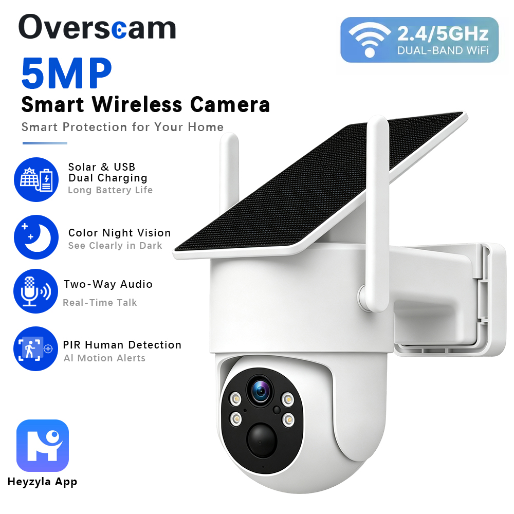 كاميرا PTZ تعمل بالطاقة الشمسي - مراجعة Home Security Wireless Camera وسعره