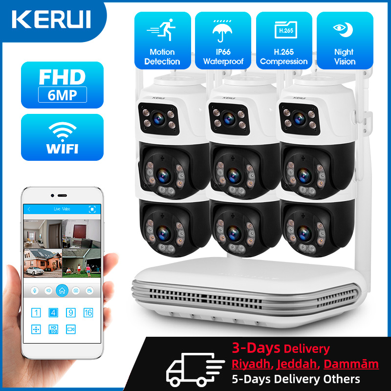 KERUI للماء 6MP HD اللاسلكية ع - مراجعة Home Security Video Systems وسعره