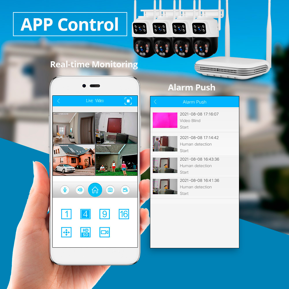 KERUI للماء 6MP HD اللاسلكية ع - مراجعة Home Security Video Systems وسعره