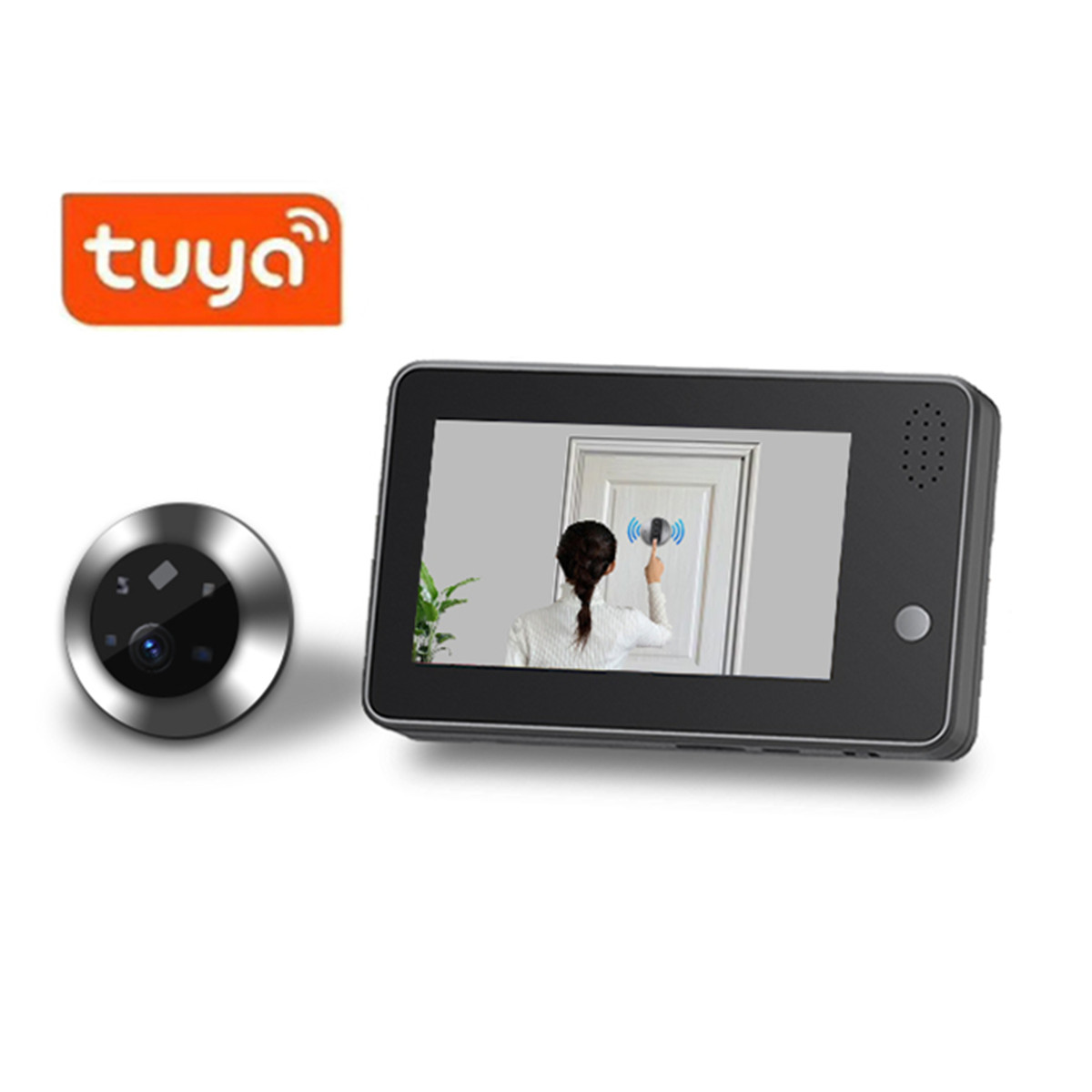 جرس باب ذكي بشاشة 4.3 بوصة يعم - مراجعة Home Security Wireless Camera وسعره