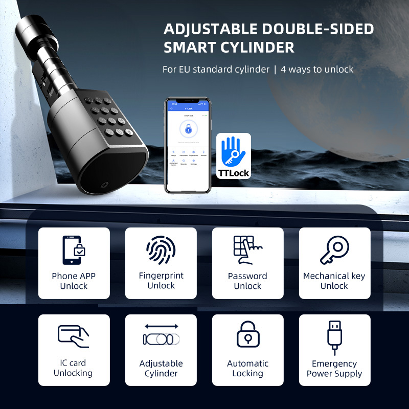 قفل باب أسطواني أوروبي ذكي ttl - مراجعة Home Security Group وسعره