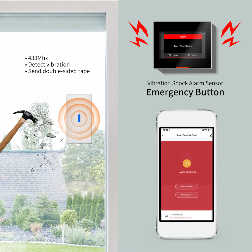 مستشعر اهتزاز زجاجي لاسلكي ستا - مراجعة Window Alarm Sensor وسعره