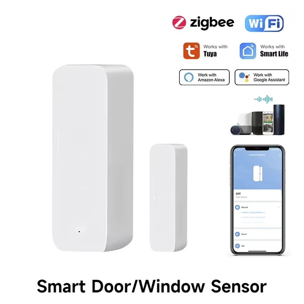 Tuya Zigbee/WiFi مستشعر نافذة  - مراجعة Window Alarm Sensor وسعره