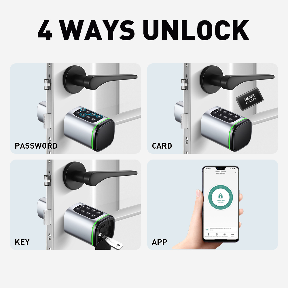 قفل اسطوانة ذكي تويا 60-90 ملل - مراجعة Home Security Group وسعره