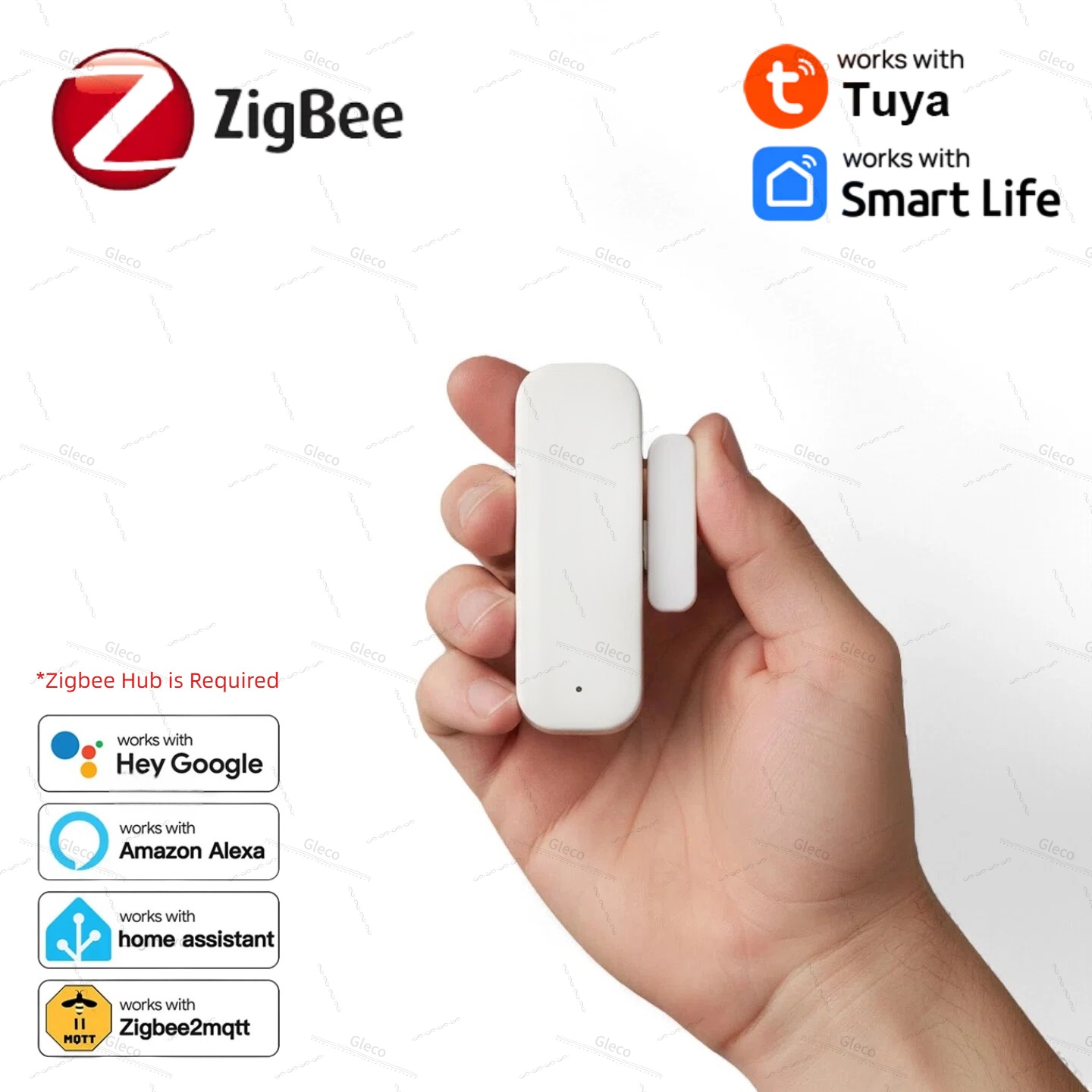 Tuya Zigbee مستشعر نافذة الباب - مراجعة Window Alarm Sensor وسعره