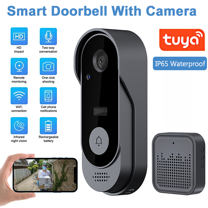 Tuya كاميرا جرس الباب اللاسلكي - مراجعة Home Security Bundle وسعره