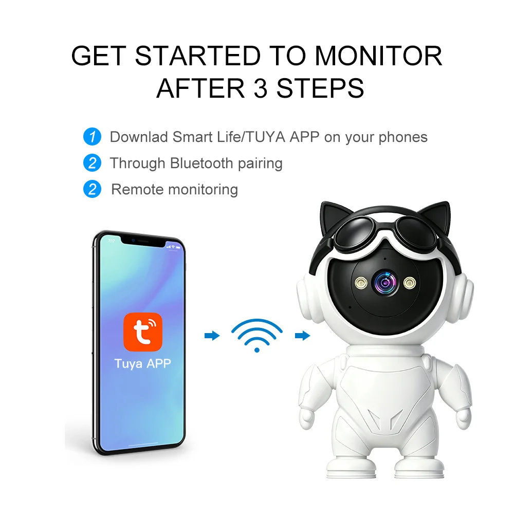 كاميرا IP لاسلكية ذكية من Tuya - مراجعة Home Security Robot وسعره